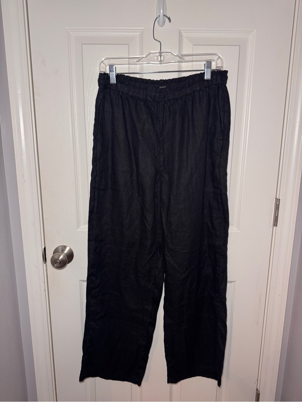 J. Crew Black 100% Linen Pants